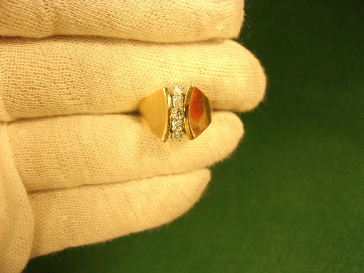Mid century shop modern engagement ring