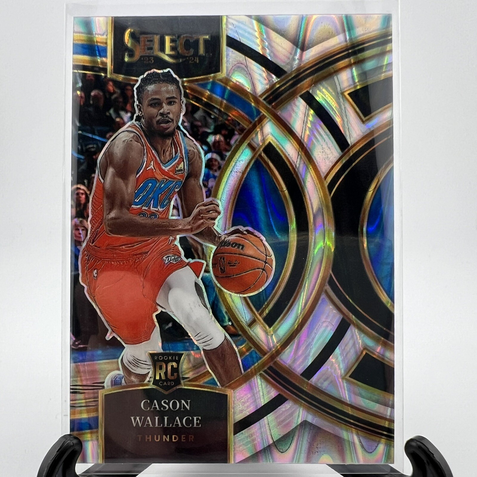 2023-24 Panini Select Cason Wallace Tectonic Prizm Premier RC #103 Thunder