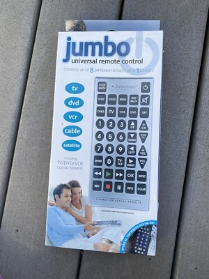 Emerson Jumbo Big Button Universal Remote Control 8 Devices Open Box