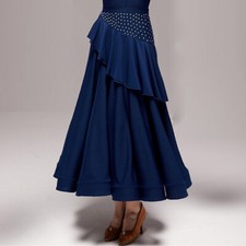 Latin salsa tango rumba Cha cha Square Ballroom Dance Dress Q184 Skirt 2 Colors