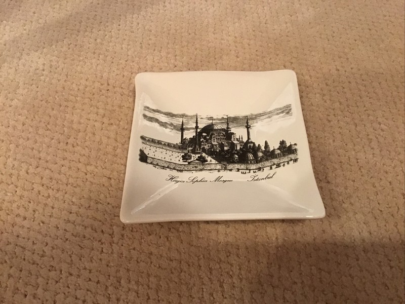 Ceramic Dish Printed w  Hagia Sofia Istanbul Turkey