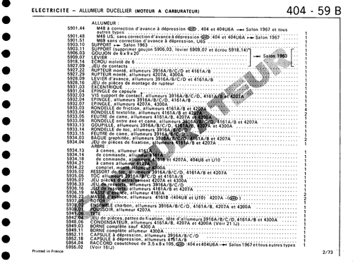 Doigt d'allumeur (rotor) Ducellier Peugeot 203 403 204 304 404 504 505 305 J7 J9 - Picture 7 of 8