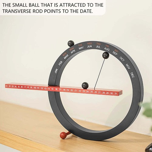 Perpetual Calendar Magnetic Ball Calendar Manual Switch for Desktop Decoration - Picture 7 of 9