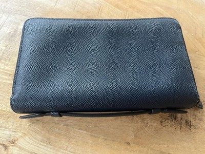 Coach Double Zip Travel Organizer in Black Leather | eBay