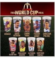 McDonald's 2026 FIFA World Cup Collectible Cups Complete Set 9 Cups OPENED