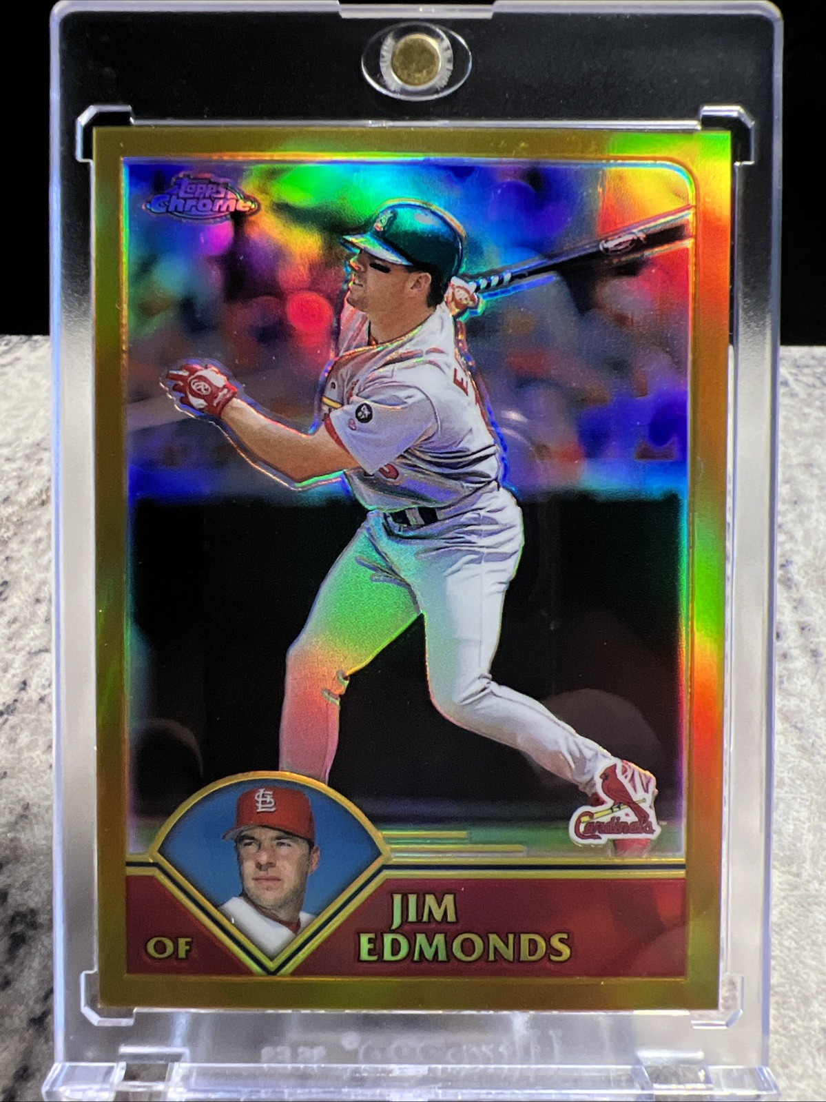 2003 Topps Chrome Gold Refractor 321/449 Jim Edmonds #292