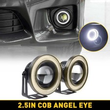Universal 2pcs Round 2.5 Projector Led Drl Halo Angel Eyes Fog Lights Lamp
