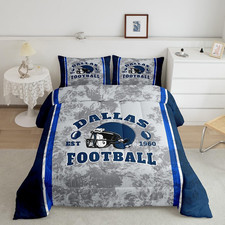 Football Comforter Set Dallas King Size Bedding Set for Kids Boys Girls American