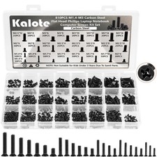 Laptop Screws Kit, 810Pcs Black Laptop Notebook Computer Replacement Screws Asso