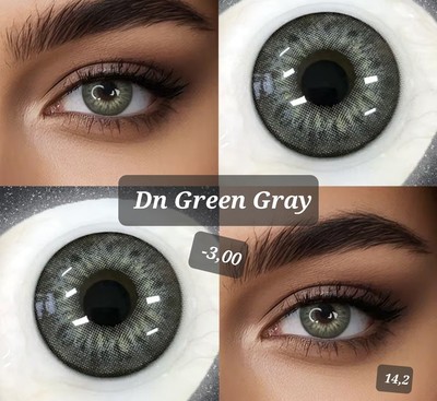 -3,00 Diop DN GREEN GRAY   GRÜN GRAUE KONTAKTLINSEN mit Stärke   K29