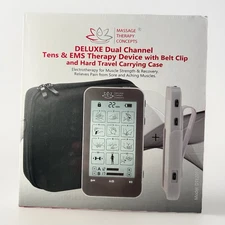 MASSAGE THERAPY CONCEPTS VERVE DELUXE DUAL CHANNEL TENS & EMS THERAPY DEVICE