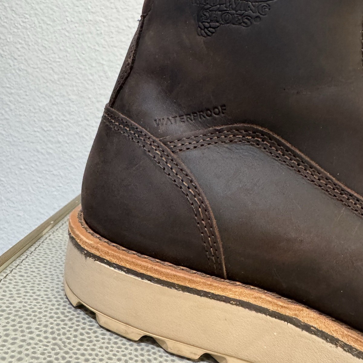 Red Wing Shoes Traction Tred Lite 1222 Men's 10.5  Boot Brown Leather Work Boot View 3