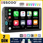 Double 7" 2Din Touch Screen Car Stereo Bluetooth Radio Apple/Android Carplay BT