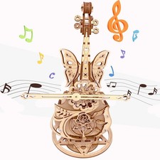 3D Puzzle Wooden Model Kits for Adults - DIY Cello Music Box Medium