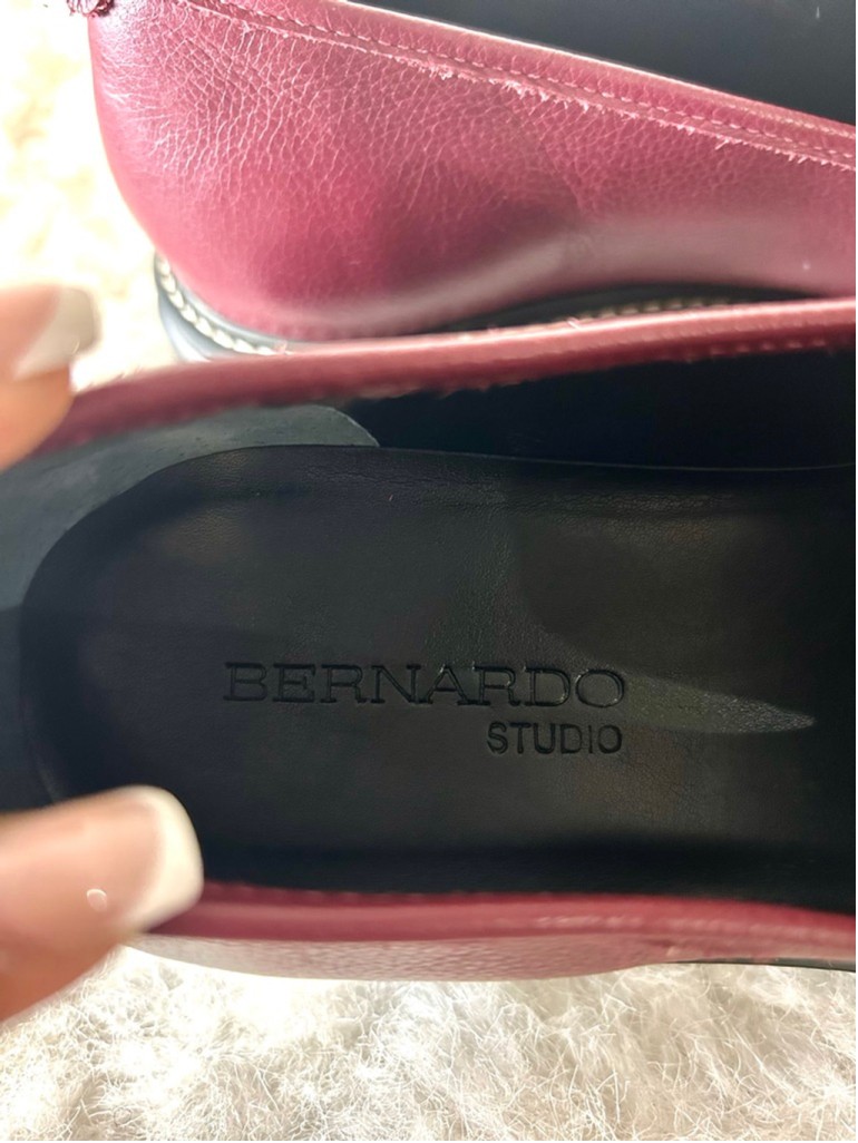 SAOLA Mocassino Bernardo Studio Lug Sole in granato donna taglia 9M