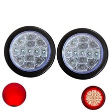 2x 2.5 Round Red Led Clearance Side Marker Lights Kit 13 LED Diodes 2x Red Kit