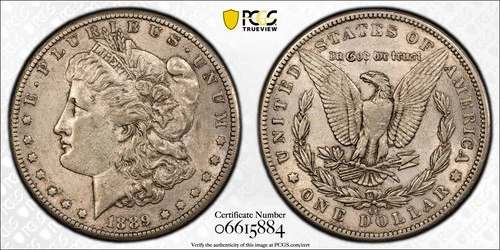 1889-CC $1 PCGS AU55 Morgan Silver Dollar 06615884
