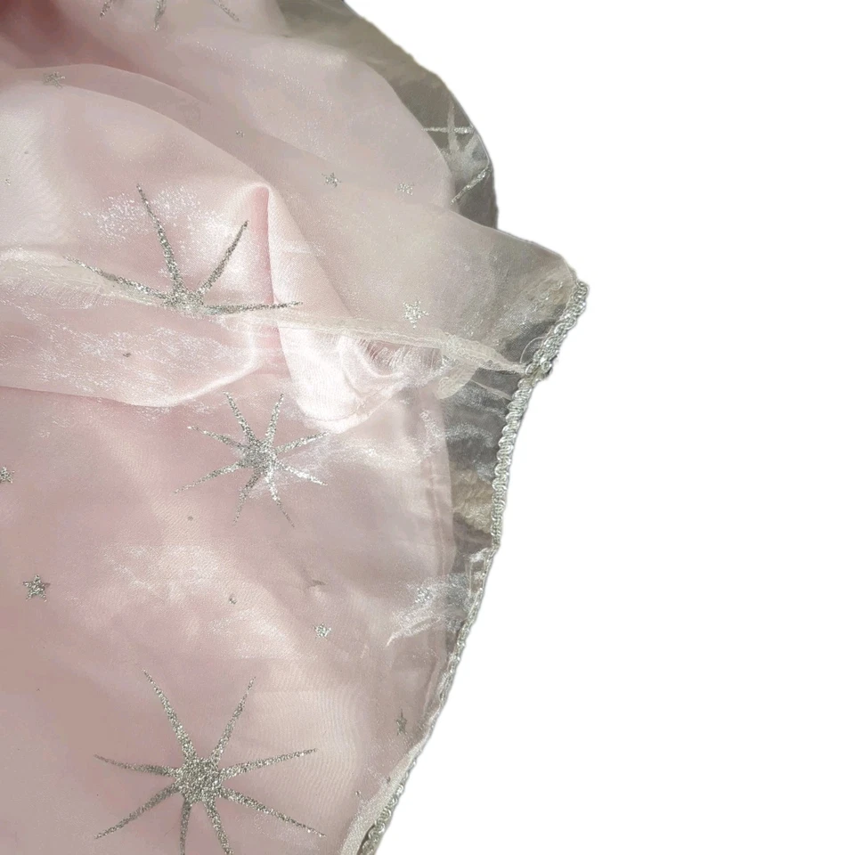 Wicked Wizard of Oz Glinda Plus Size Adult Costume 5x Pink Silver Sparkle Dress - Image 4 of 4