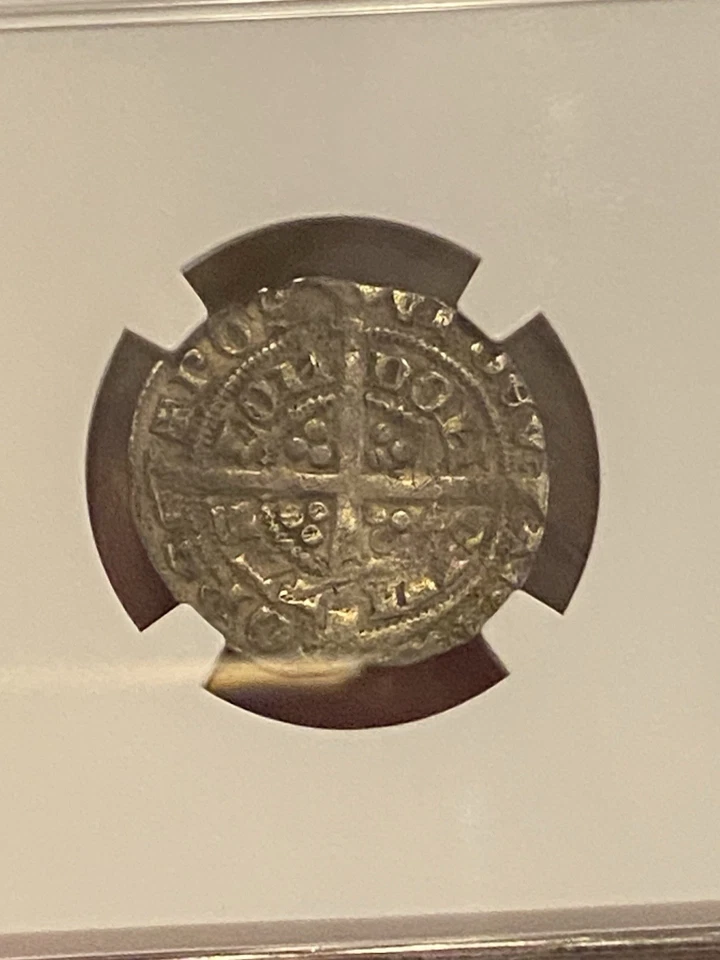 Medio Groat de plata de ley Eduardo III, NGC VF 25 S1640 Post Tratado. Foto 4 de 4