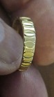G 14KP Stamped: Diamond Etched Swirls, 14k Yellow Gold Size 6.25 Ring 1.97 grams — photo 8