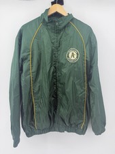 Oakland Athletics A  s Jacket Mens L Green MLB Windbreaker Full Zip Vintage