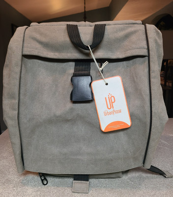NEW URBAN PROSE Get Up and Go CAMERA BACKPACK BAG Metropolis Grey Padded 17x13''