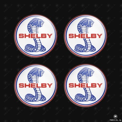 Shelby Wheel Center Cap Decals 4pcs 3D Domed Resin Sticker Emblems