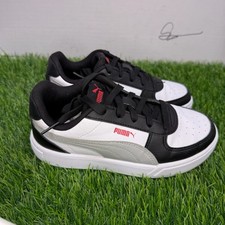 Puma Caven 2.0 Lace Up Youth Boys Black, Red Sneakers Size 2C