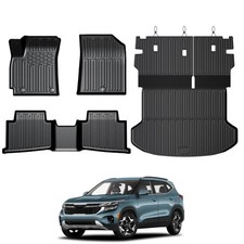 Floor Mats for Kia Seltos 2024-2026, All Weather Floor Mats Trunk Cargo Liner...