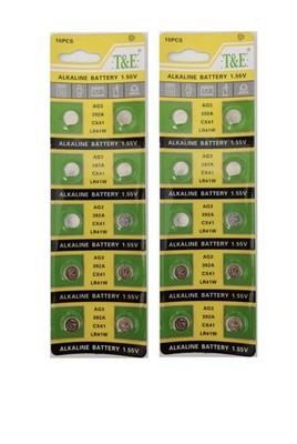 200pcs AG3 LR41 Alkaline Button Cell Battery with Blister Card EXPIRED 2025