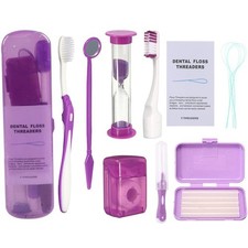 Portable Orthodontic Braces Cleaning Kit with Travel Case