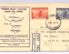 AUSTRALIA FDC 1936 SUBMARINE TELEPHONE CABLE TASMANIA Adelaide Registered XK324