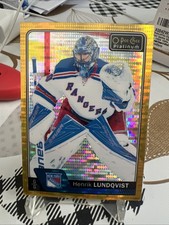 2016-17 O-Pee-Chee Platinum Seismic Gold Henrik Lundqvist /50 #53 Rangers
