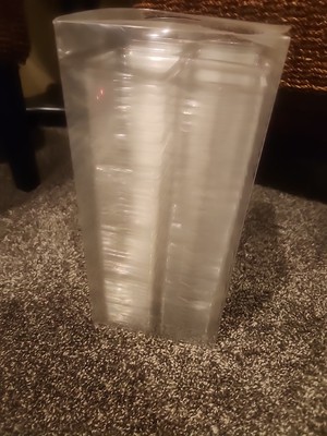 New 100 Pack Plastic Wax Melt Clamshell Mold, 6 Cavity Square Clear Wax Molds