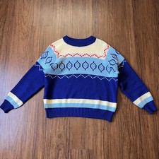 Vintage 70s Dino Disardi Sweater Medium Multicolor Knit Geometric Abstract Mod