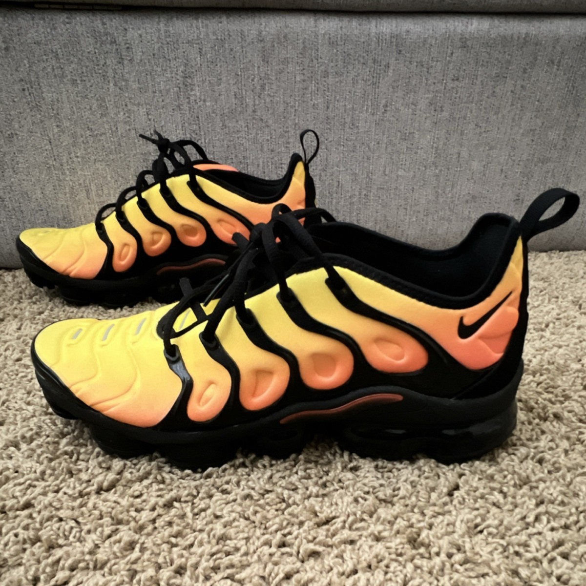 Nike Air VaporMax Plus Sunset Yellow Orange Black Men