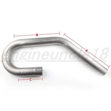 US 2" inch OD 45 & 180 Degree 409 Stainless Steel Mandrel Bend Exhaust Pipe Tube