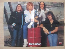 Status Quo autographs signed poster folded