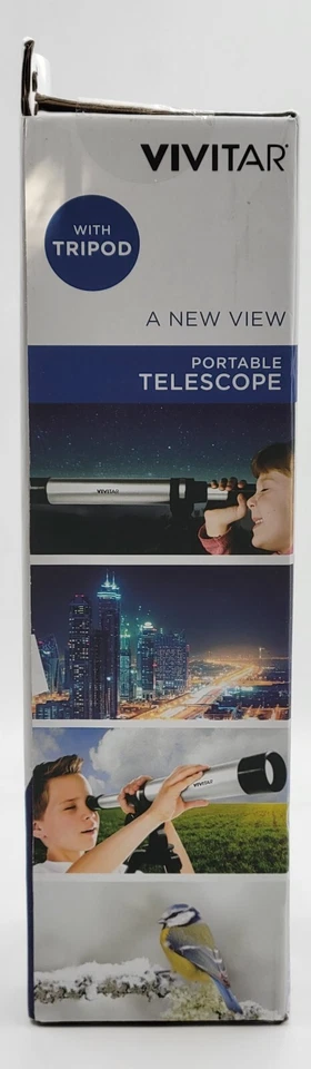 NEW Vivitar Portable Telescope with Tripod LIGHTWEIGHT DURABLE ALUMINUM BARREL - Image 4 of 4
