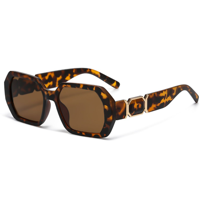 Oversized Square Sunglasses with UV400 Protection, Unisex Fashion Plinvo Oversized Square Sunglasses - UV400 Protection Retro  main image 4