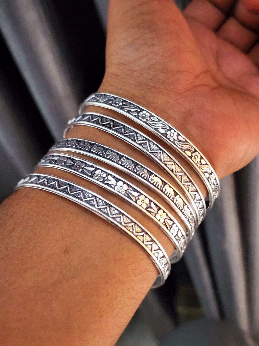 Beautiful Animals Stemp Handmed Solid 925 Sterling Silver Women