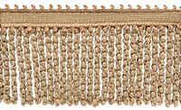 DÉCopro Quastenband Mit Schmuckband-Kopf, Oak Beige 81878, 5 Yards