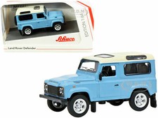 LAND ROVER DEFENDER LIGHT BLUE & CREAM 1/64 DIECAST MODEL CAR SCHUCO 452027500