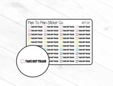 2677-22~~Take Out Trash Purse Planner Stickers.
