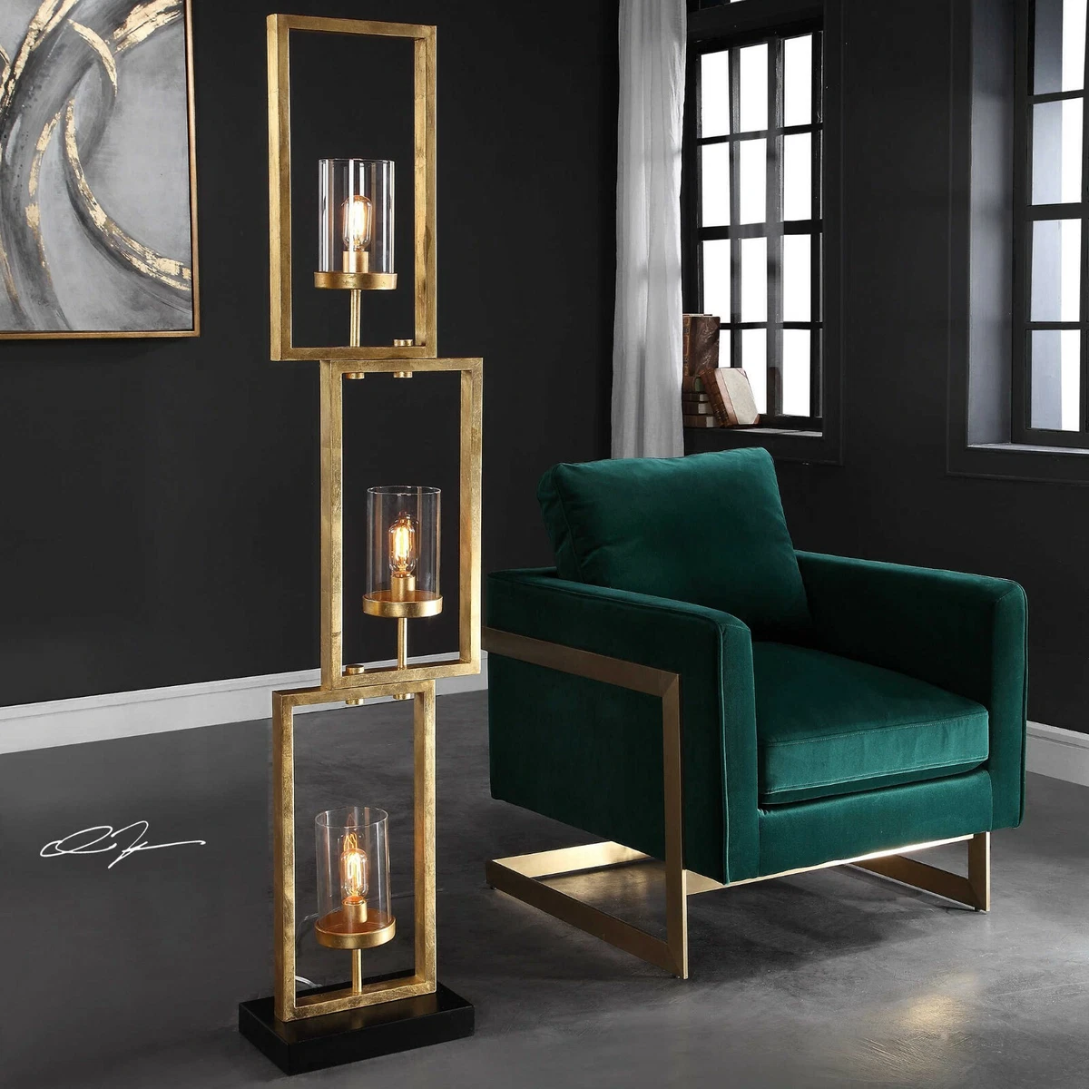Staggered cheap floor lamp