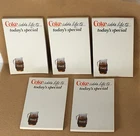 LOT OF FIVE (5)  ORIGINAL VINTAGE  SMALL PAPER PADS 50 SHEETS EACH  4" x 2 1/2"