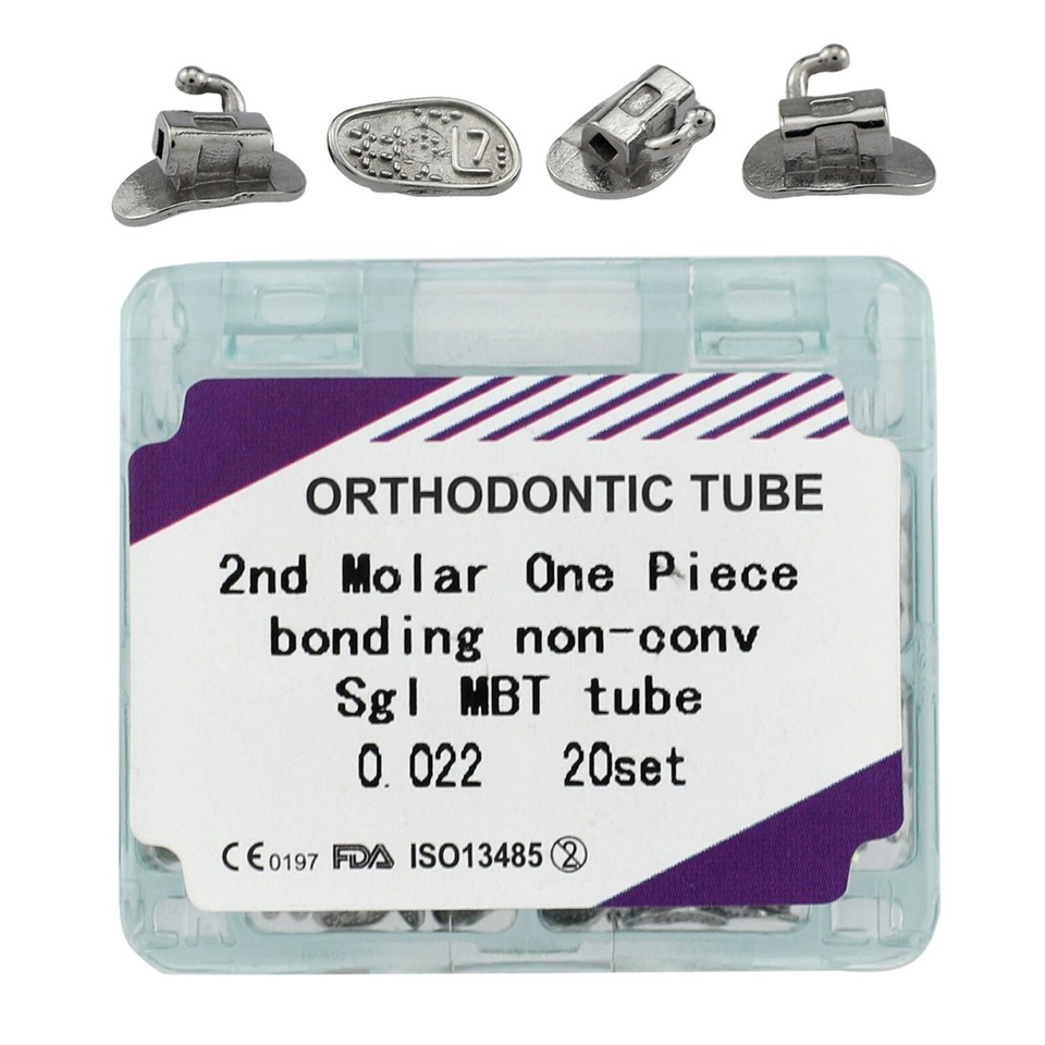 Lot De 80 Tubes Buccaux (attaches) Orthodontiques Pour 2ème Molaire - Roth .022 - Métal