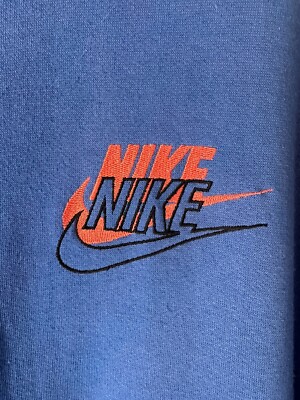 Vintage Y2K Nike Quarter Zip Swoosh Logo Sweatshirt Blue Vintage Y2K Nike Quarter Zip Swoosh Logo Sweatshirt Blue