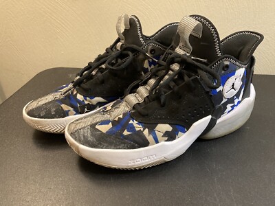 Nike Mens Sz 9 JORDAN REACT ELEVATION CK6618-004 Black Blue White Basketball