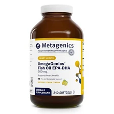 OmegaGenics EPA DHA 500 Fish Oil Supplement 240 Softgels Heart Health Support